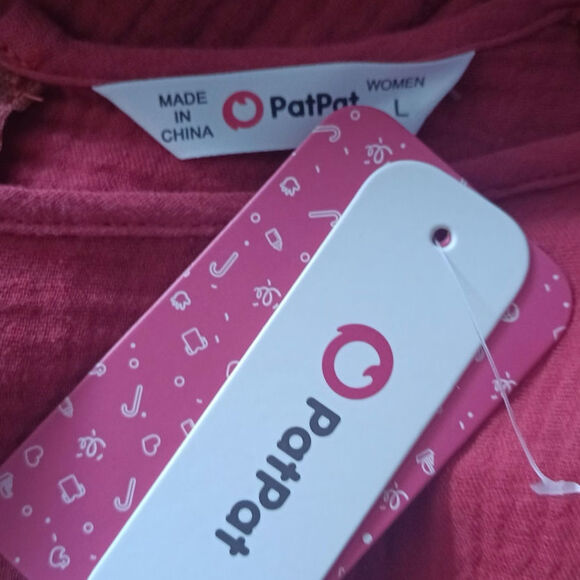 PATPAT Bell Sleeve Dress Brick Red Womens Large - Picture 5 of 6